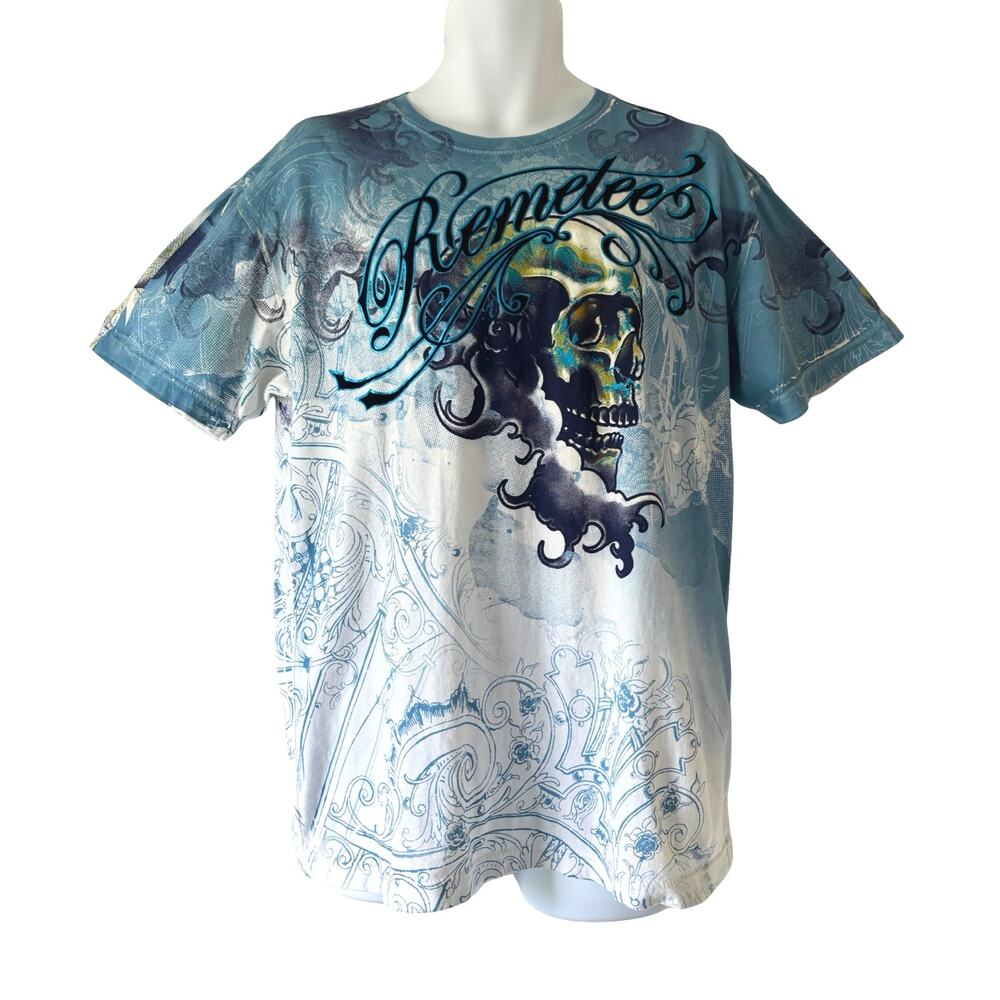 Remetee VTG Y2K City of Angels Skull Graphic Cotton Tee T-Shirt Men’s Size L
